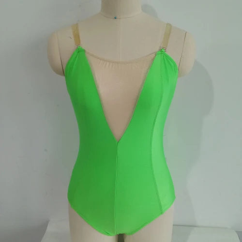 The Olivia Leotard camisole plunge neck