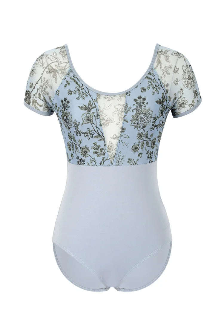 The Tamera Leotard short blue floral