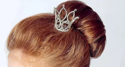 The Mini Crown Hair Comb silver and crystal