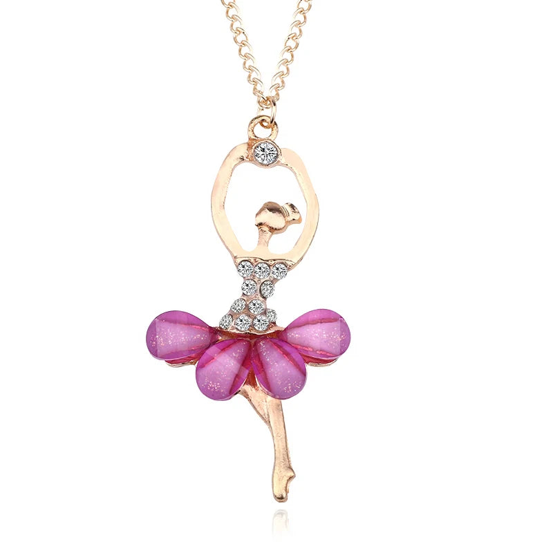 The Myra Ballerina necklace purple