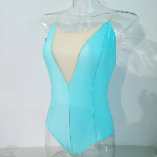 The Olivia Leotard camisole plunge neck
