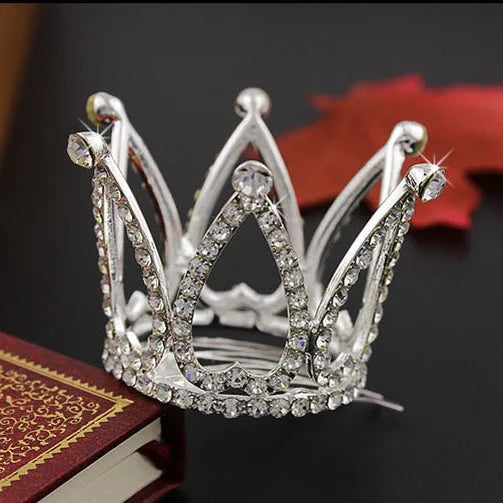 The Mini Crown Hair Comb silver and crystal