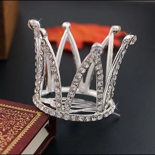 The Mini Crown Hair Comb silver and crystal