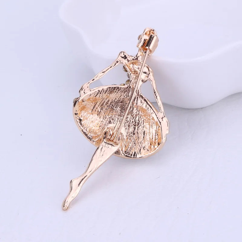 back of crystal ballerina pin