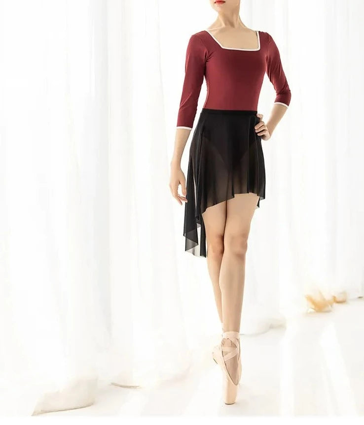 woman wearing a black ballet skirt