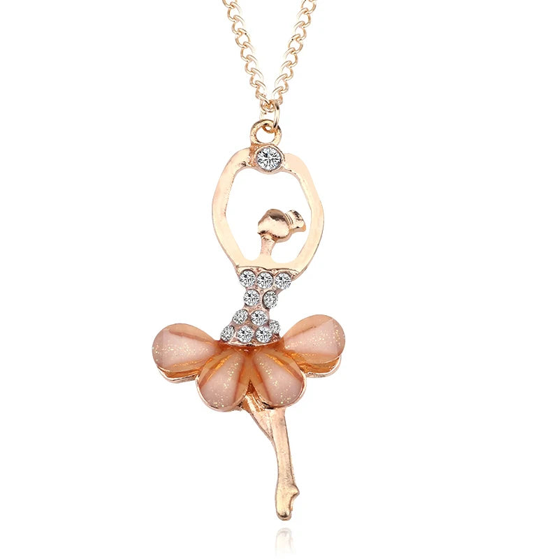 The Myra Ballerina Necklace pink