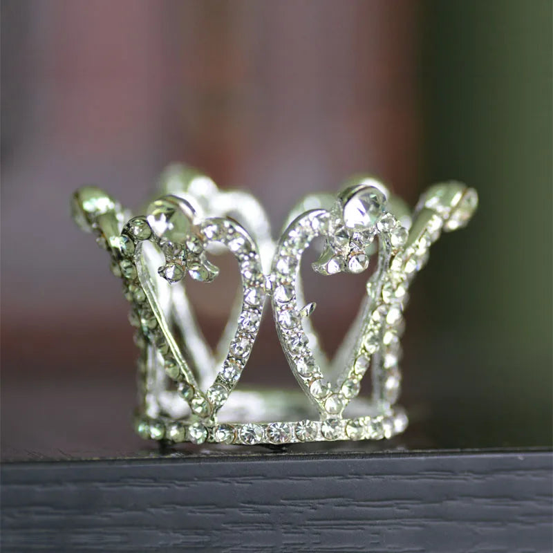 The Mini Crown Hair Comb silver and crystal