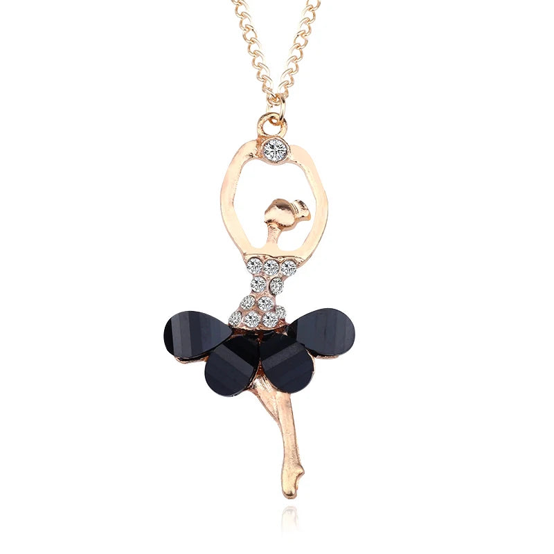 The Myra Ballerina Necklace black
