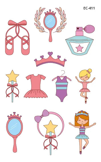 Ballet Tattoo Stickers - Adorable Temporary Tattoos - Panache Ballet Boutique