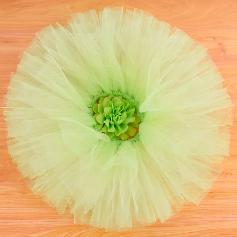lime green newborn baby tutu and headband set