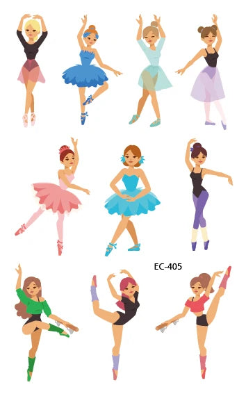Ballet Tattoo Stickers - Adorable Temporary Tattoos - Panache Ballet Boutique