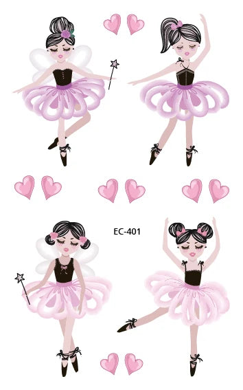 Ballet Tattoo Stickers - Adorable Temporary Tattoos - Panache Ballet Boutique