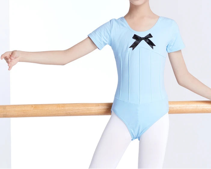 The Ari Leotard short sleeved blue leotard