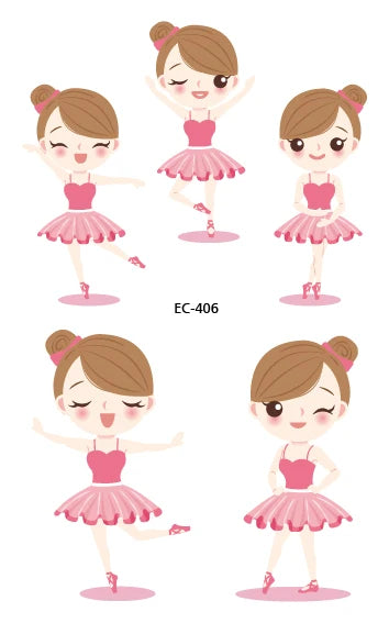 Ballet Tattoo Stickers - Adorable Temporary Tattoos - Panache Ballet Boutique