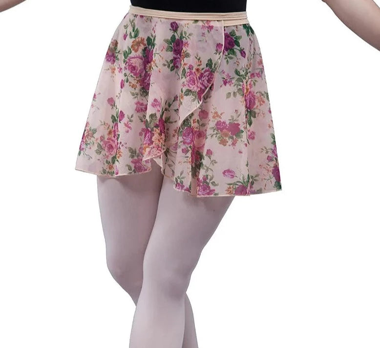 floral chiffon ballet skirt