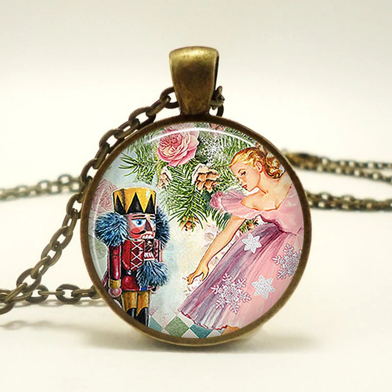 The Nutcracker Glass Cabochon Pendant ballet