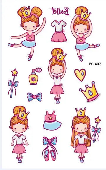 Ballet Tattoo Stickers - Adorable Temporary Tattoos - Panache Ballet Boutique