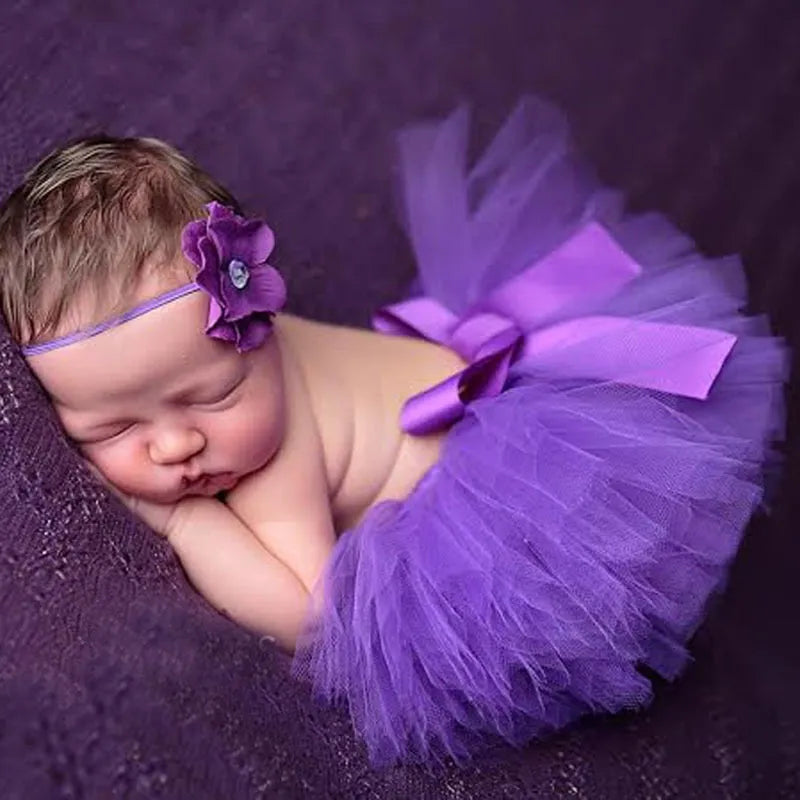 The Jayla Newborn Tutu Set purple