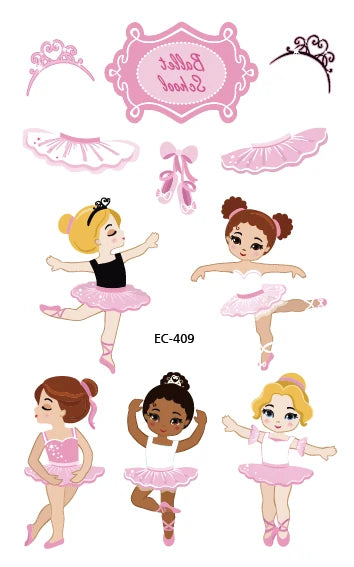 Ballet Tattoo Stickers - Adorable Temporary Tattoos - Panache Ballet Boutique