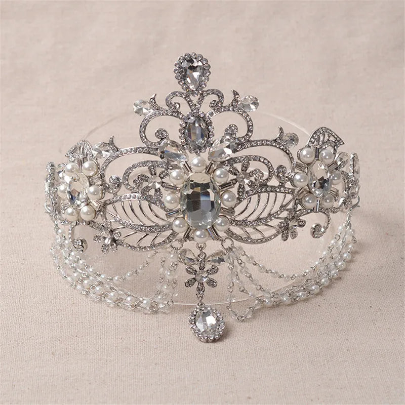 Photo of crystal and pearl tiara