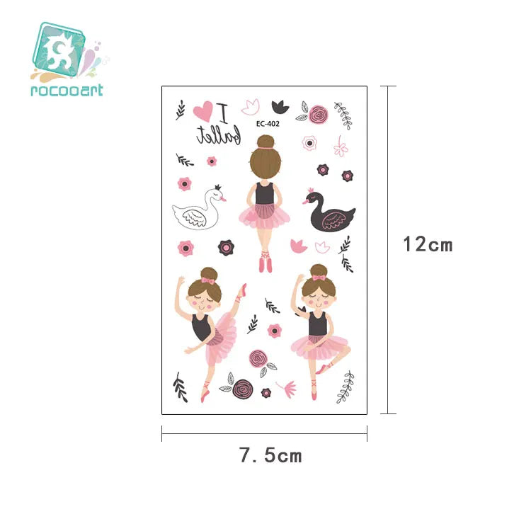 Ballet Tattoo Stickers - Adorable Temporary Tattoos - Panache Ballet Boutique