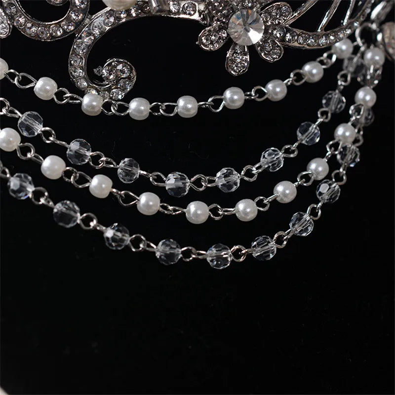 Photo of crystal and pearl tiara
