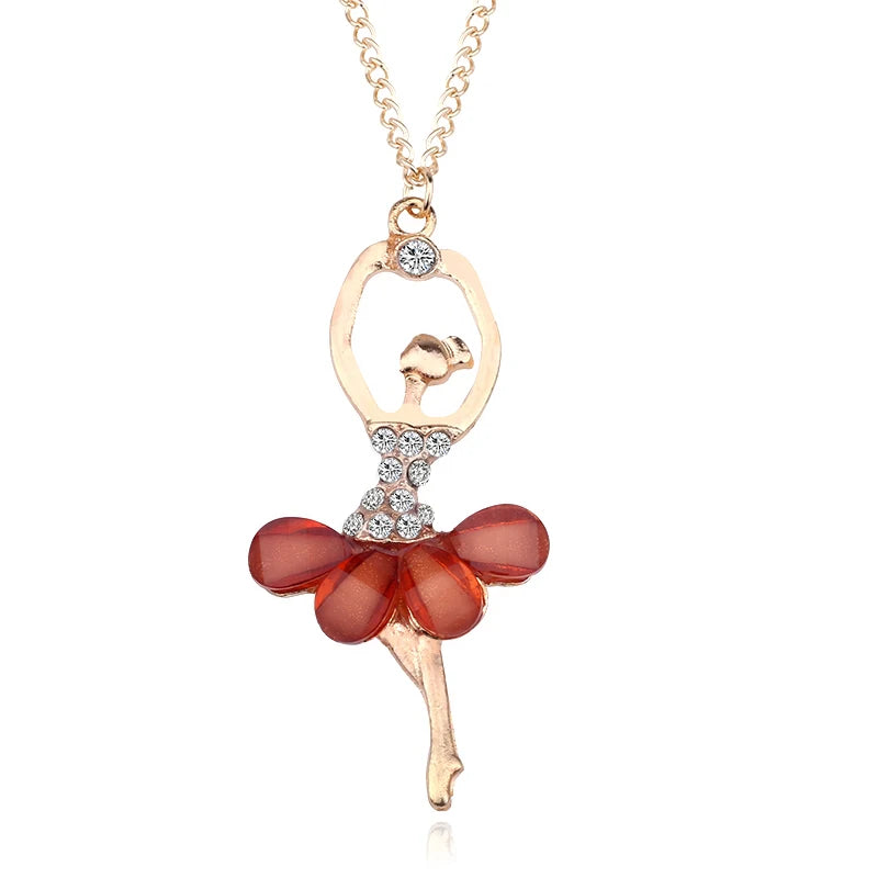 The Myra Ballerina Necklace pink