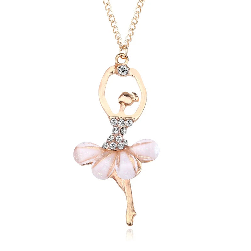 The Myra Ballerina Necklace pink