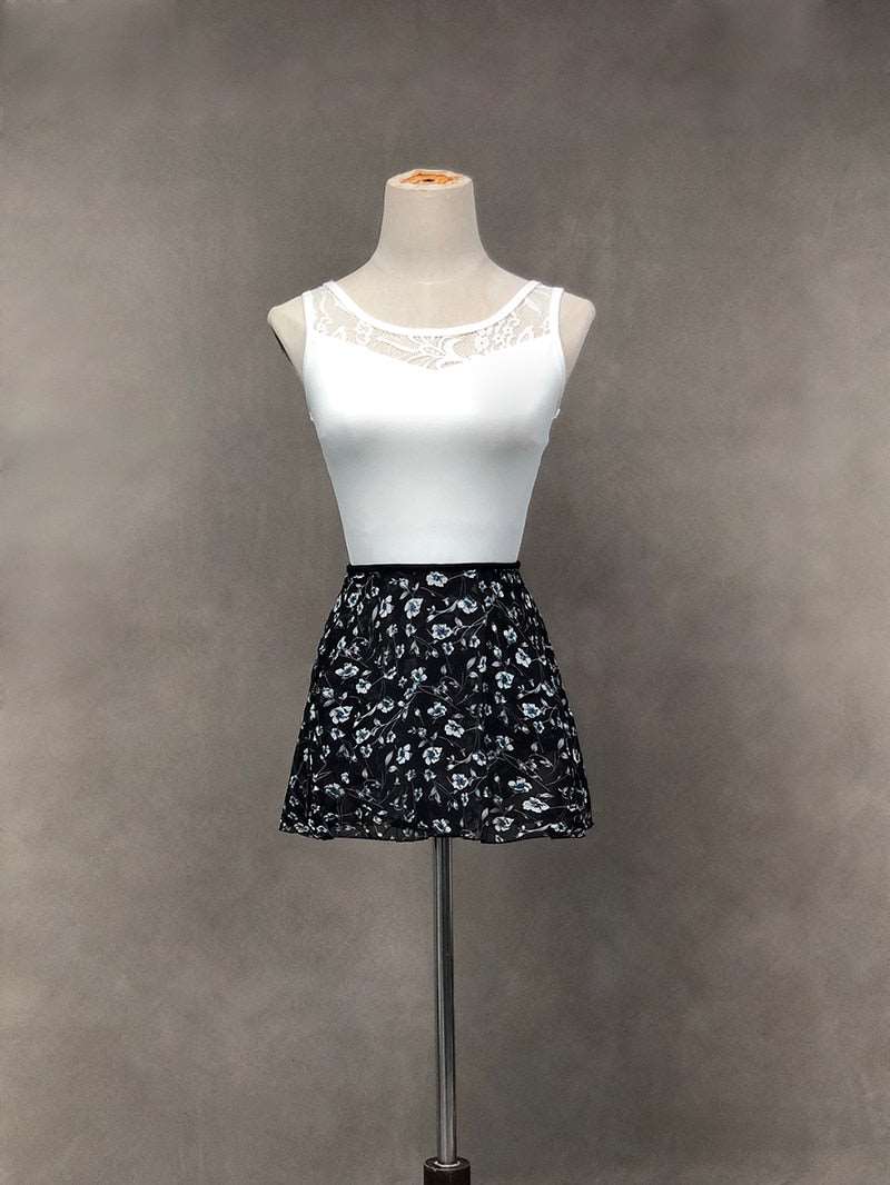 The Carolyn Ballet Skirt black and white floral