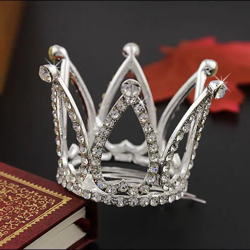 The Mini Crown Hair Comb silver and crystal