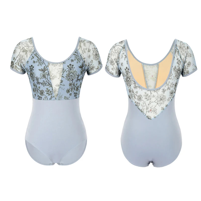 The Tamera Leotard blue floral