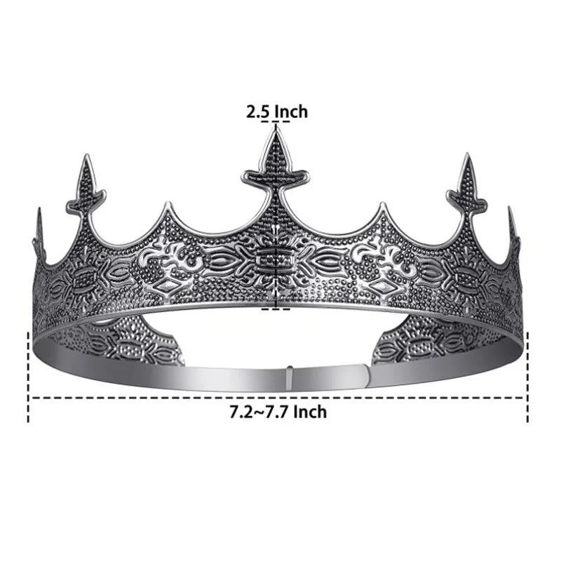 antique silver kings crown