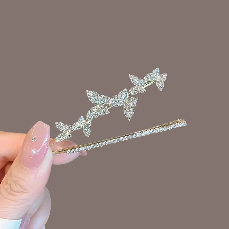 The Min-Ji Floral Bobby Pins silver