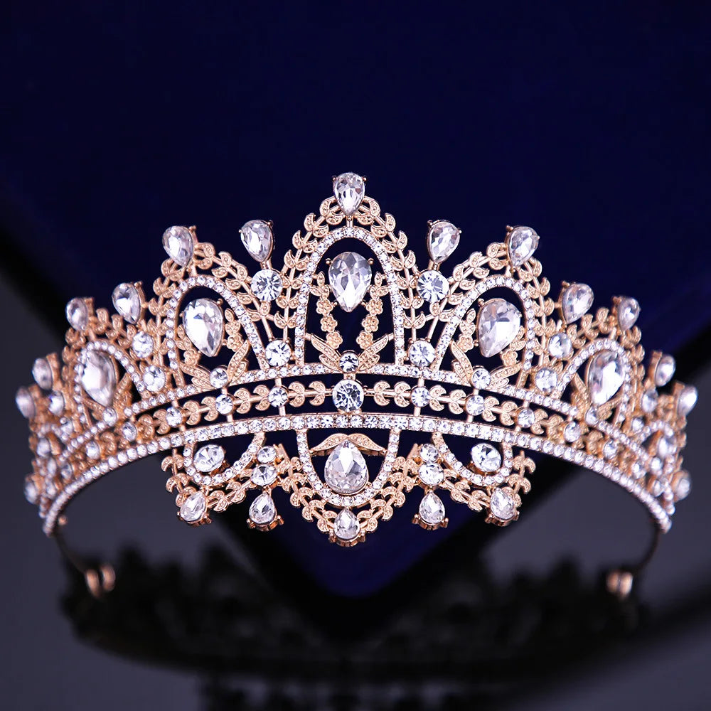 Gold and crystal ballet and bridal tiara