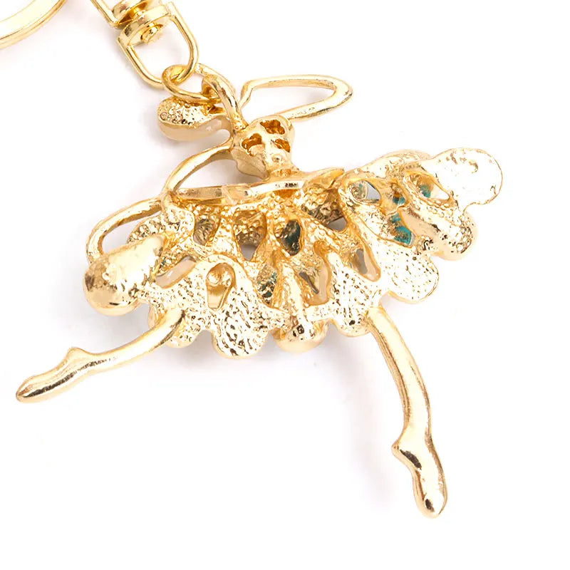back of ballet dancer ballerina keychain