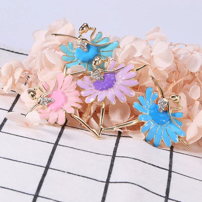 The Inge Ballerina Brooch blue and pink tutu