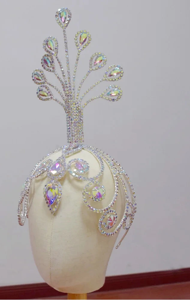 The Zaya Crystal Headpiece show girl ballet bridal snazzy sparkly