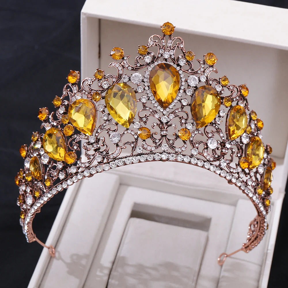 The Deirdre Tiara crystal and gold tone