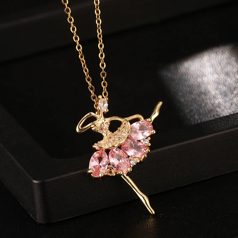 The Sharifa Ballerina Necklace crystal