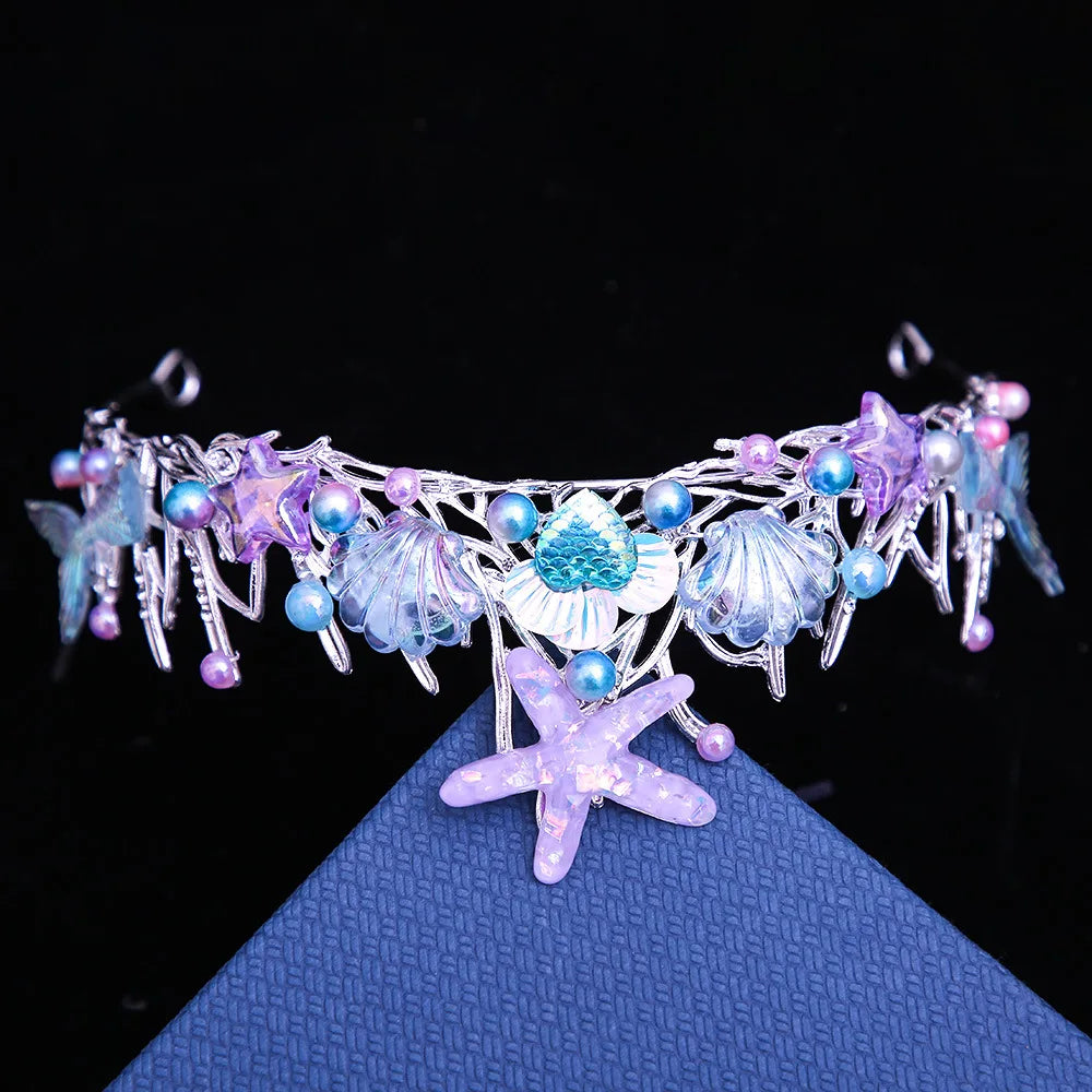 The Starfish and Seashell Tiara bridal and ballet