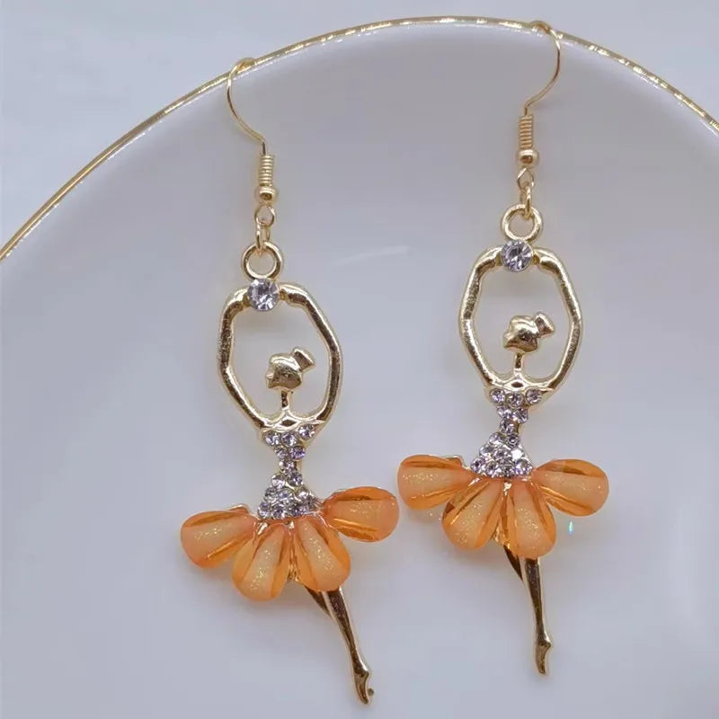 The Leah Ballerina Earrings crystal