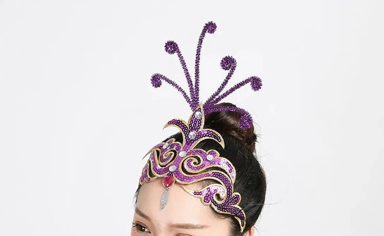 purple ballerina headpiece