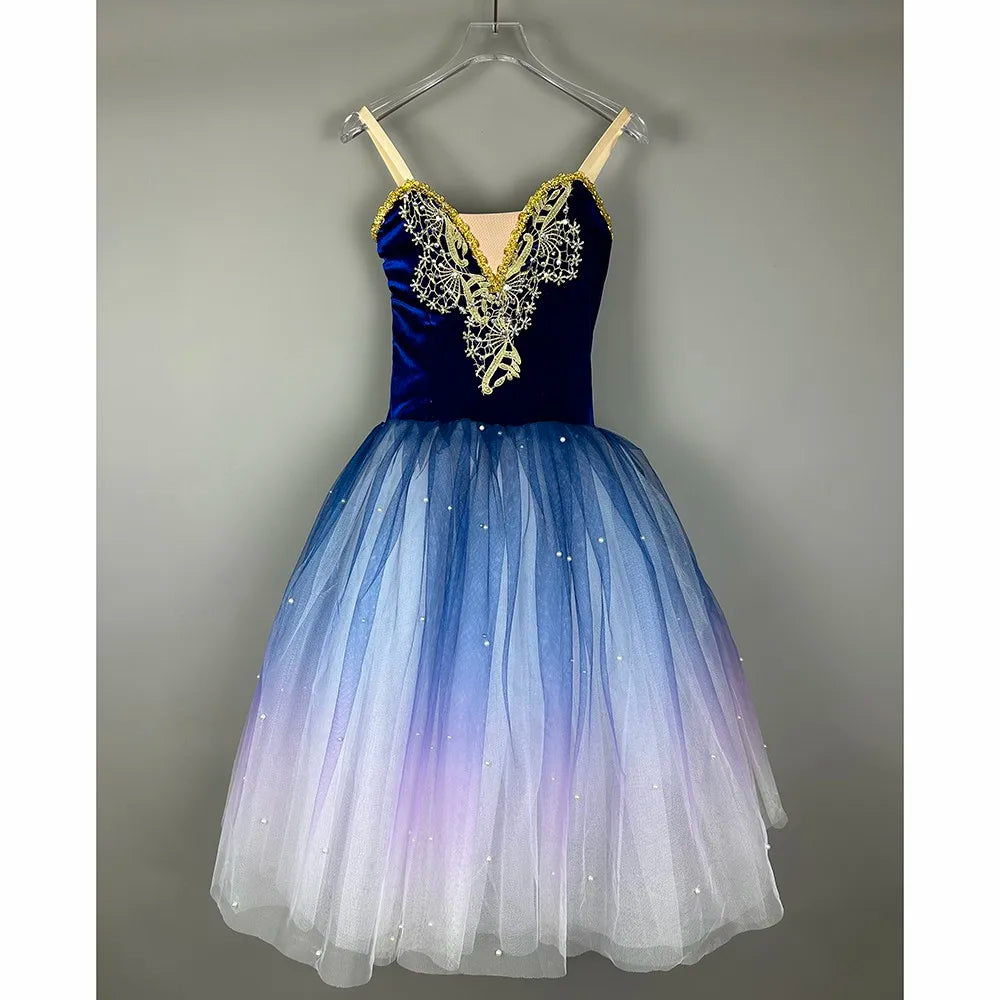 fancy blue velvet romantic tutu costume budget YAGP