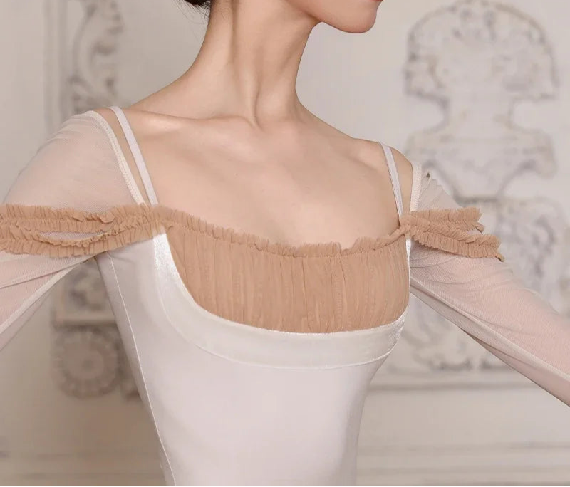white long sleeve leotard marie antoinette