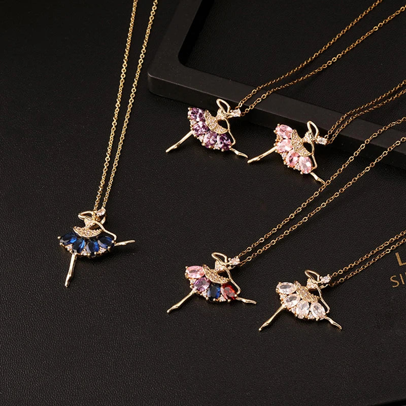 The Sharifa Ballerina Necklace crystal