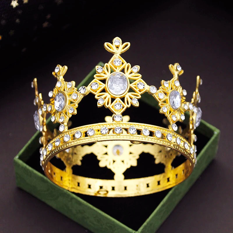 small gold crown with red gems yagp