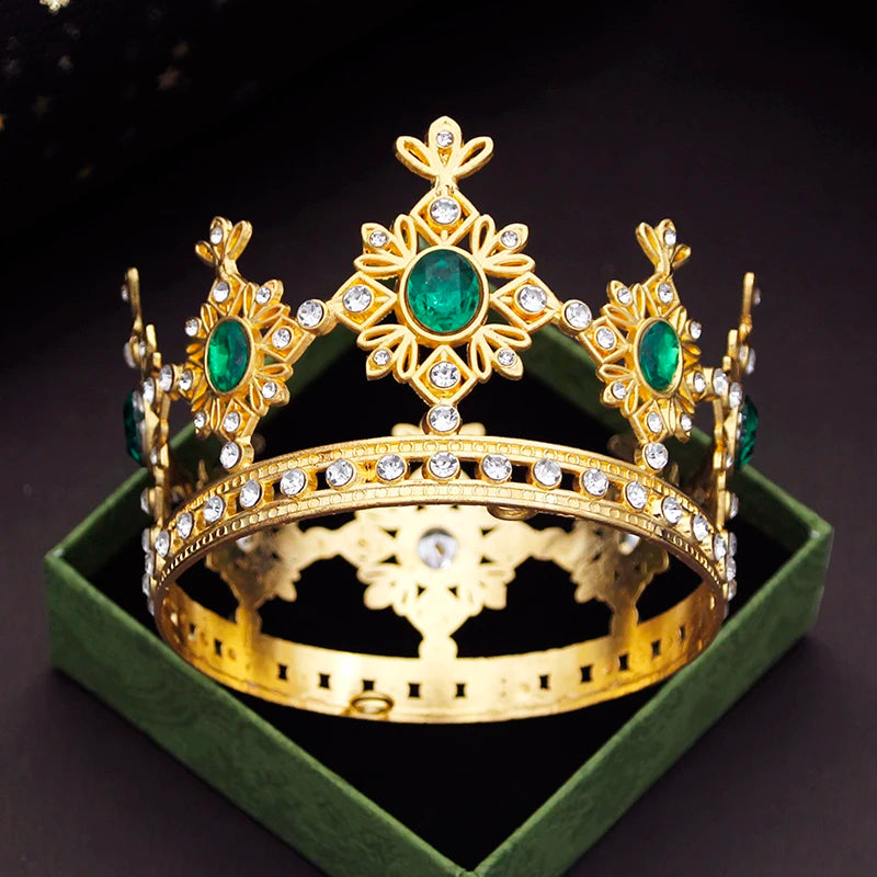 small gold crown with red gems yagp