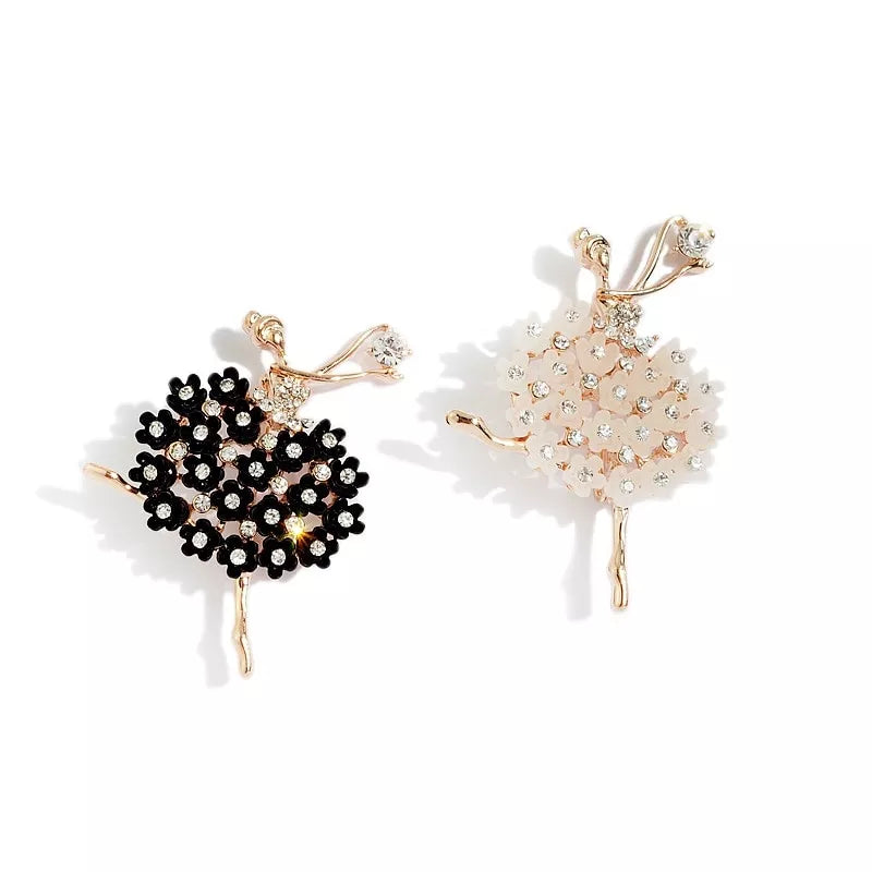 The Paola Ballerina Brooch Crystal Ballerina dance bag pin