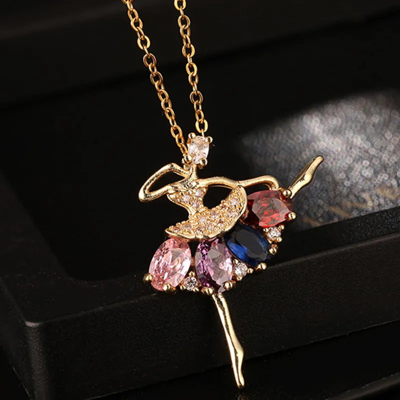 The Sharifa Ballerina Necklace crystal