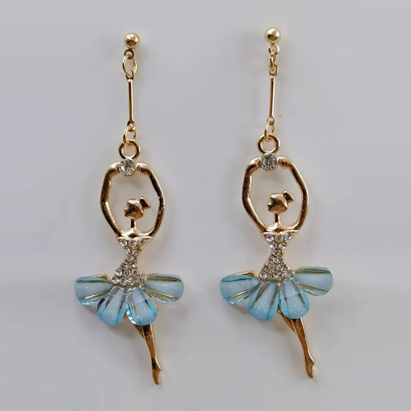 The Leah Ballerina Earrings crystal